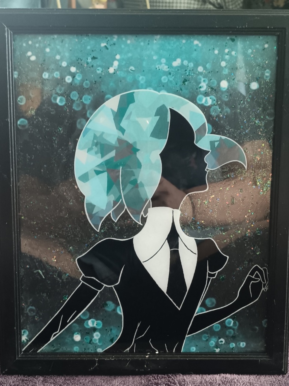 Land of the Lustrous phosphophyllite glass painting